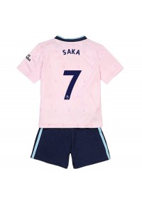 Arsenal Bukayo Saka #7 Babytruitje 3e tenue Kind 2022-23 Korte Mouw (+ Korte broeken)